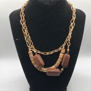 NWOT Gold Tone Paper Clip Necklace
